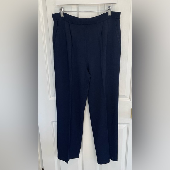 St. John Collection by Marie Gray Knit Navy Pants High Waist Size 10 - Picture 4 of 12